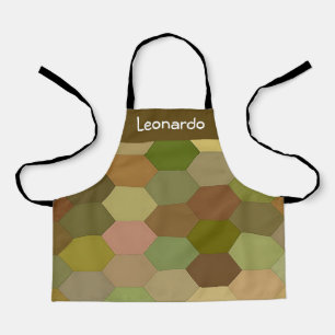 Brown hexagon paved apron