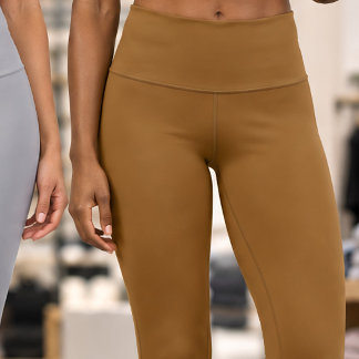 "BROWN" HIGH-WAIST CAPRI LEGGINGS