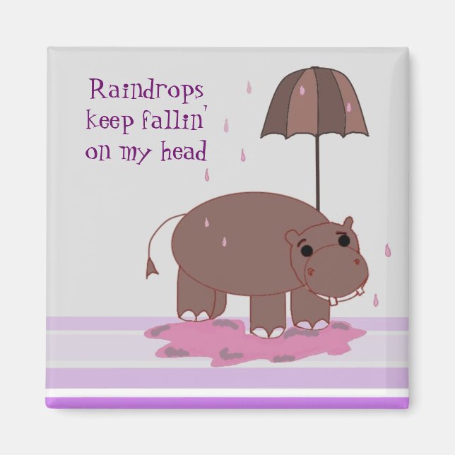 Brown Hippopotamus Magnet (Front)