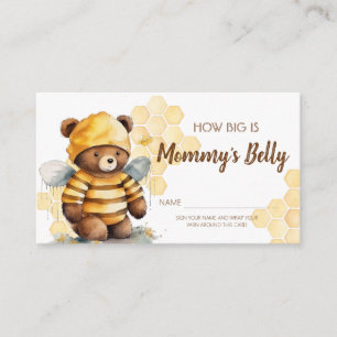 Brown honey bear Baby Shower Mummy's Belly Enclosure Card