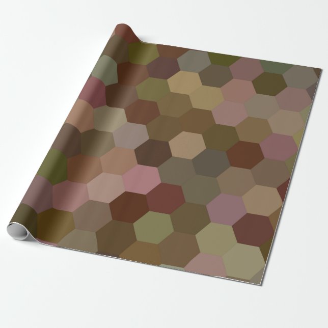 brown honeycomb wrapping paper (Unrolled)