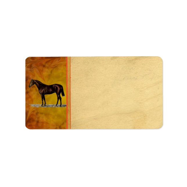 Brown Horse Address Label (Front)