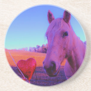 Brown Horse and Red Heart Coaster