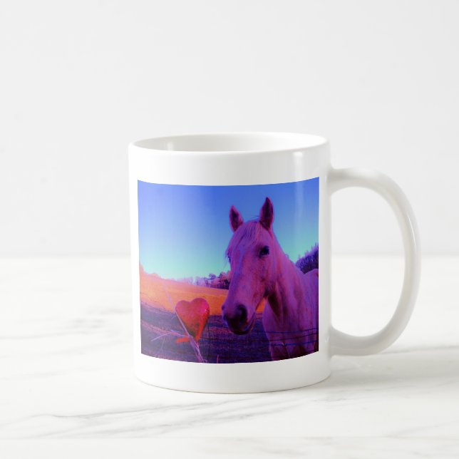 Brown Horse and Red Heart Coffee Mug (Right)