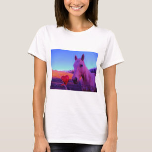 Brown Horse and Red Heart T-Shirt