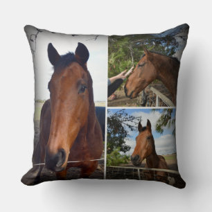 Brown Horse Beauty, Collage, Cushion