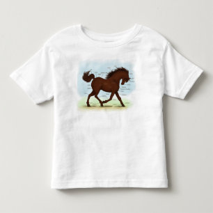 Brown Horse Educational Equine Anatomy Chart Toddler T-Shirt