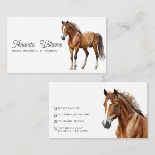 Brown Horse Equestrian Business Card