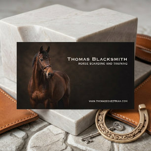 Brown Horse Equestrian Personalised  Business Card
