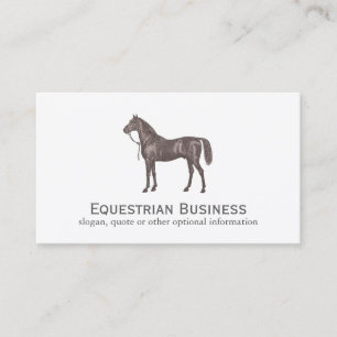 Brown Horse Equestrian Simple Business Card
