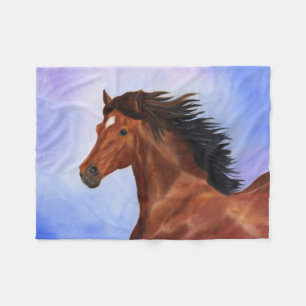 Brown Horse fleece Blanket
