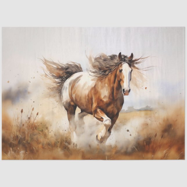 Brown Horse Galloping Tissue Paper (Front)