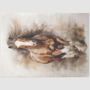 Brown Horse Galloping Tissue Paper