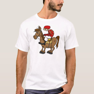 Brown Horse Jockey T-Shirt