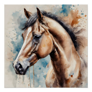 Brown Horse no 6 Poster