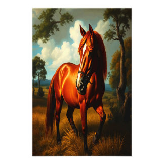 BROWN HORSE PHOTO PRINT