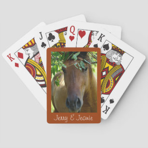 Brown Horse Playing Cards- personalise Cards