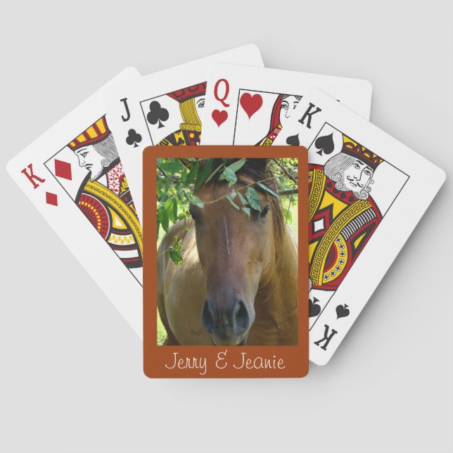 Brown Horse Playing Cards- personalise Playing Cards (Back)