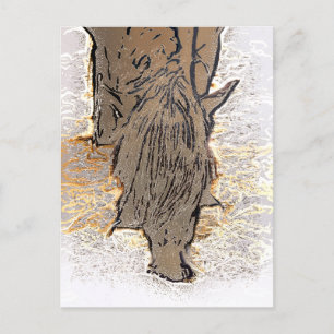 BROWN HORSE POSTCARD