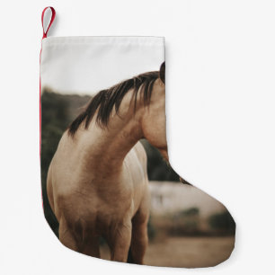 BROWN HORSE SMALL CHRISTMAS STOCKING