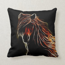 Brown Horse Throw Pillow