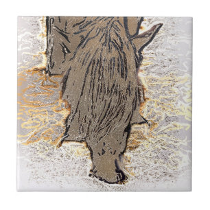 BROWN HORSE   TILE
