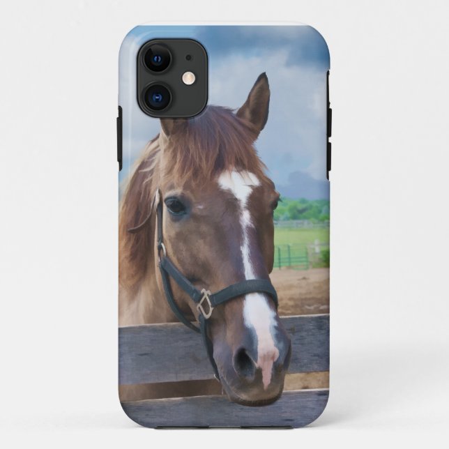 Brown Horse with Halter Case-Mate iPhone Case (Back)