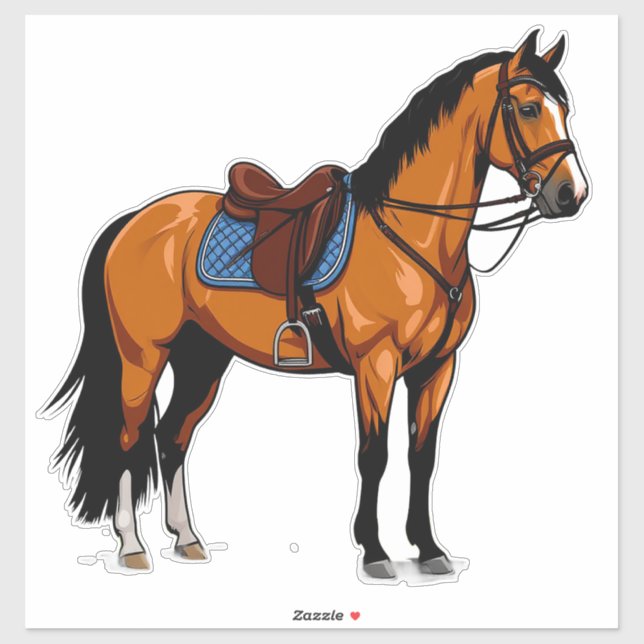 Brown Horse With Saddle (Sheet)