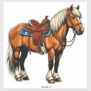 Brown Horse With Saddle