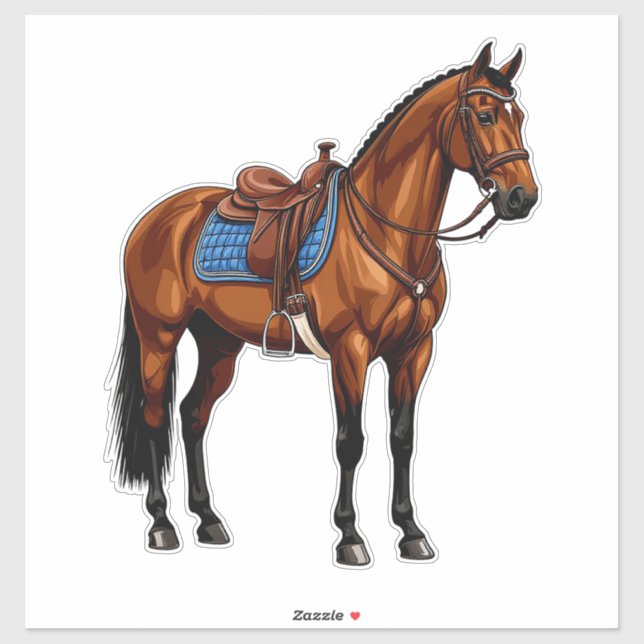 Brown Horse With Saddle (Sheet)