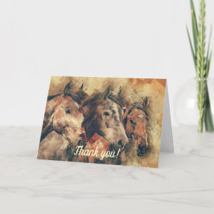 Brown Horses Card