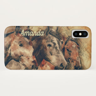 Brown Horses iPhone X Case