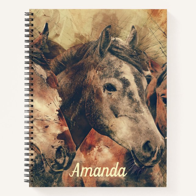 Brown Horses Notebook (Front)