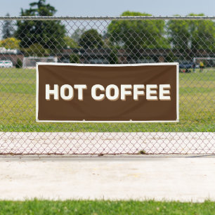 BROWN HOT COFFEE Banner