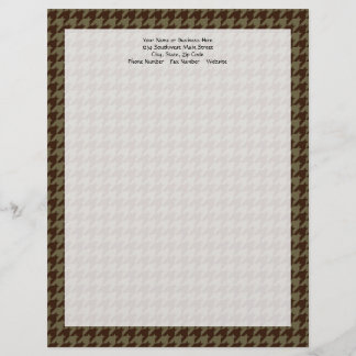Brown Houndstooth Handsome Gentlemen's Pattern Custom Letterhead
