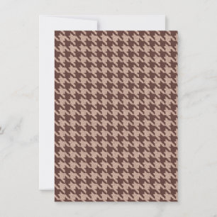 Brown Houndstooth Preppy Masculine Birthday  Invitation