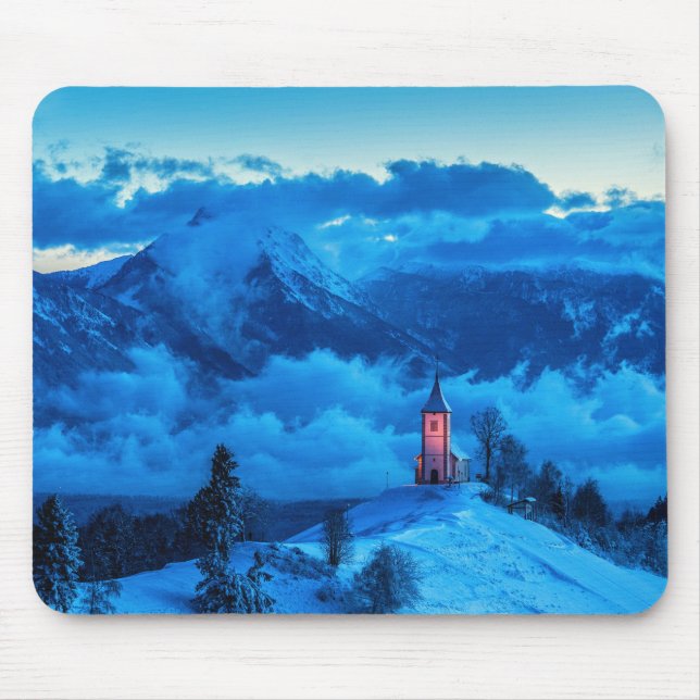 Brown House Near Mountain Mouse Mat (Front)