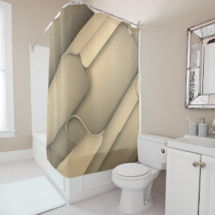 Brown Hues Modern Art Shower Curtain