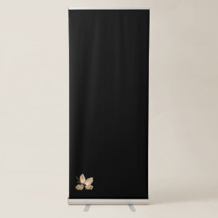 brown illustration Des Vertical Retractable Banner
