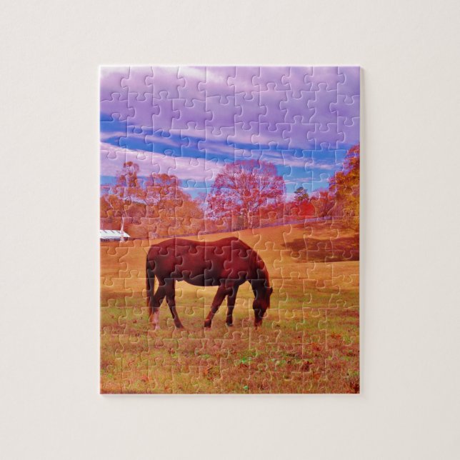 > Brown in a dreamy coloured field Jigsaw Puzzle (Vertical)