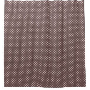 Brown Ivory Polka Dot Retro Bathroom Decor Shower Curtain