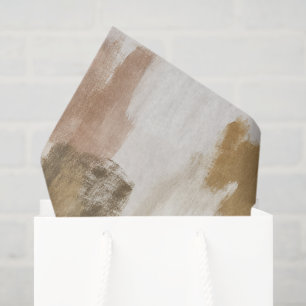 Brown Ivory Tan Cream Abstract Tissue Paper