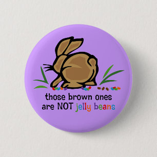 Brown Jelly Beans 6 Cm Round Badge