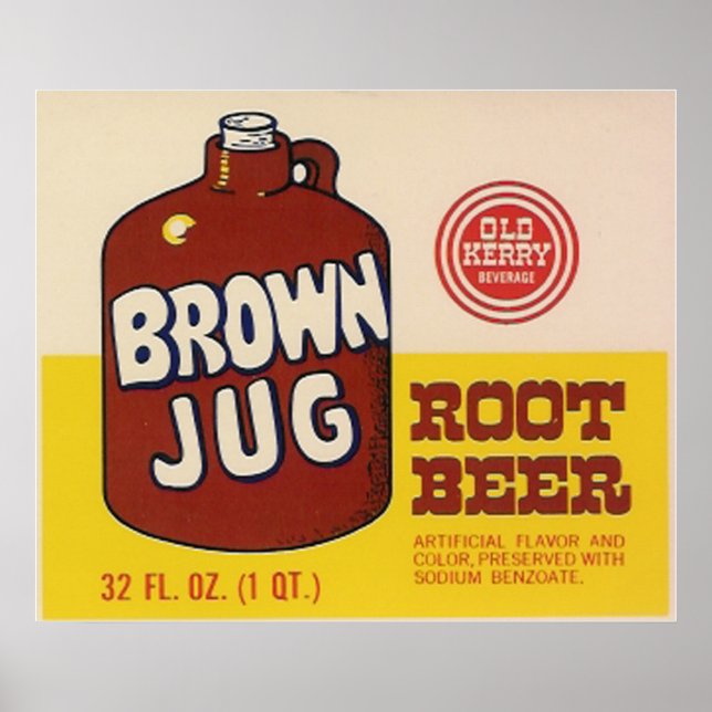 brown jug rootbeer label poster (Front)