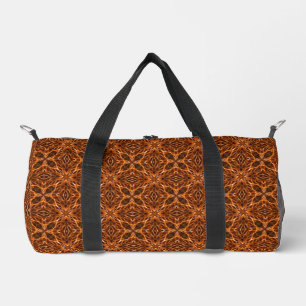Brown Kaleidoscope Mandala Pattern Duffle Bag