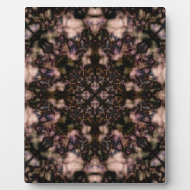 Brown kaleidoscope pattern plaque (Front)
