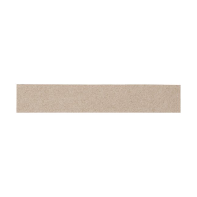 Brown Kraft Paper Background Printed Invitation Belly Band (Flat)