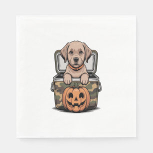 Brown Lab Dog Halloween Spooky Napkin