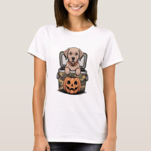 Brown Lab Dog Halloween Spooky T-Shirt