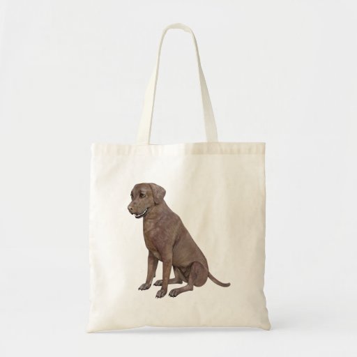 Image of Brown Labrador Dog Sitting Up Tote Bag